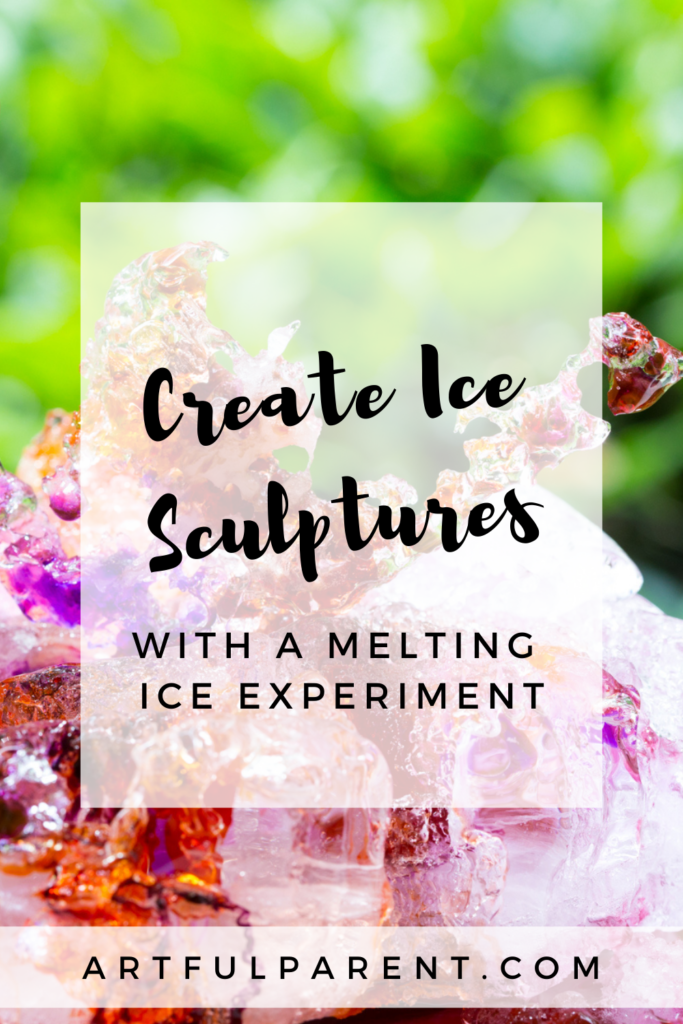 melting ice sculpture pin