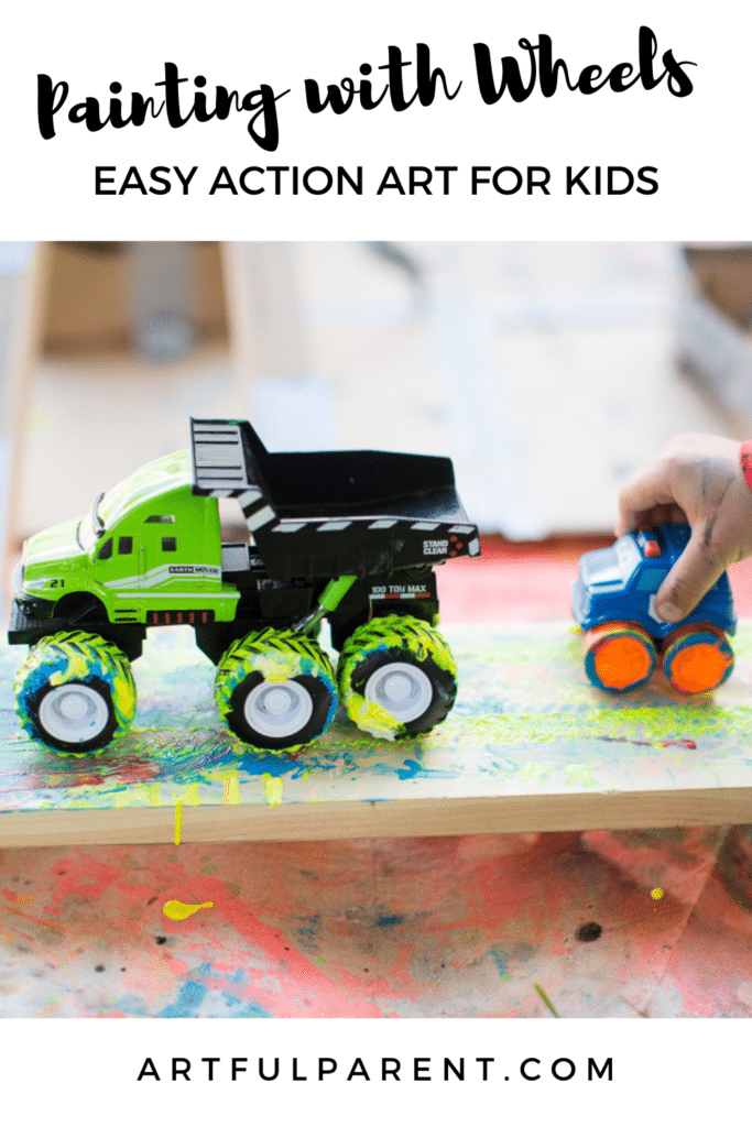 Painting with Wheels: Easy Action Art Activity for Kids