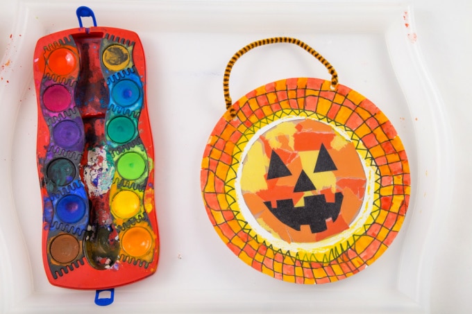 jack o lantern suncatcher for halloween arts and crafts for kids