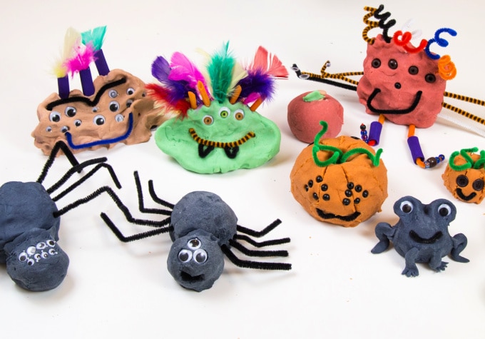 playdough halloween creatures for halloween arts and crafts for kids