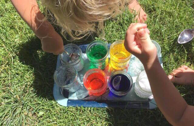 Potions lab for kids with liquid watercolors