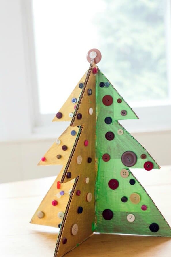 cardboard christmas tree arts and crafts