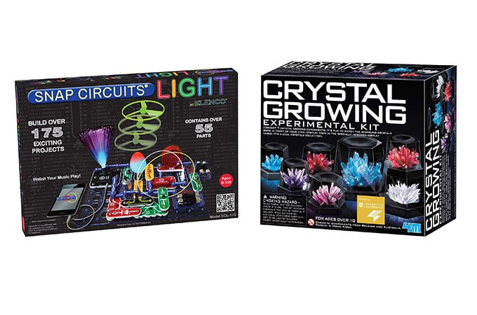Snap Circuits Light kit and crystal growing kit for kids