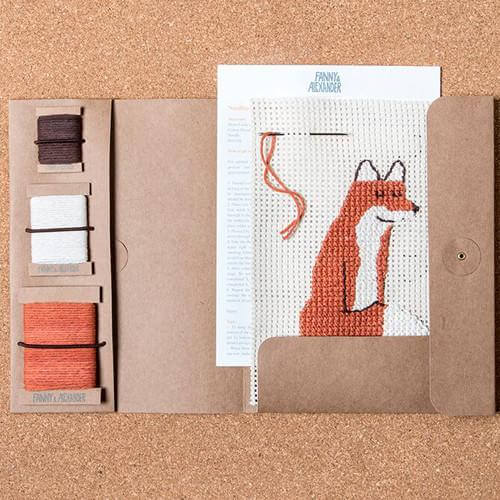 Fox cross stitch craft kit from Imagine Childhood