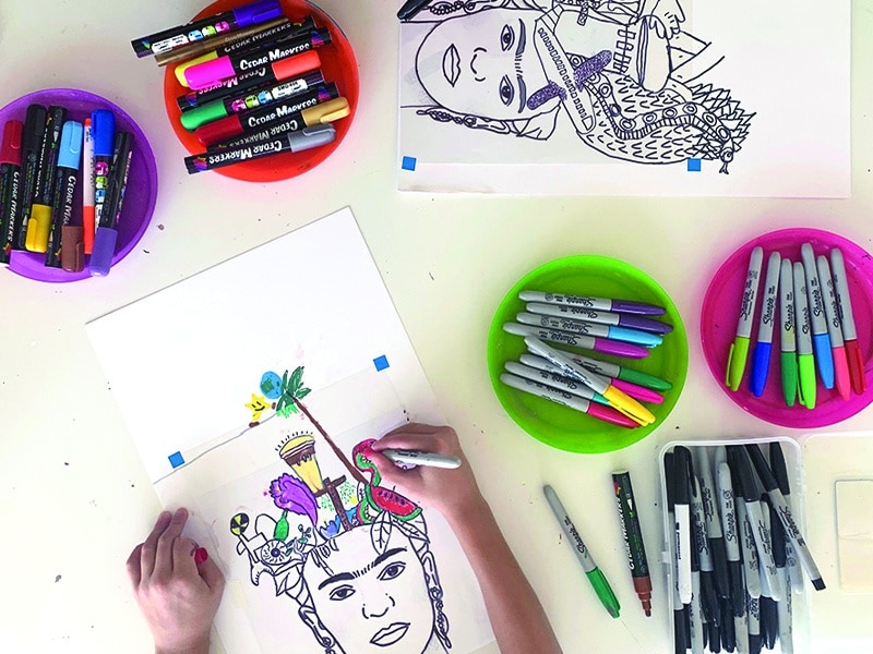 Drawing prompt for kids – Frida headpieces