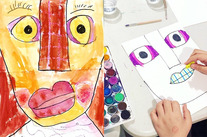 Pittura astratta per bambini con Artful Playhouse