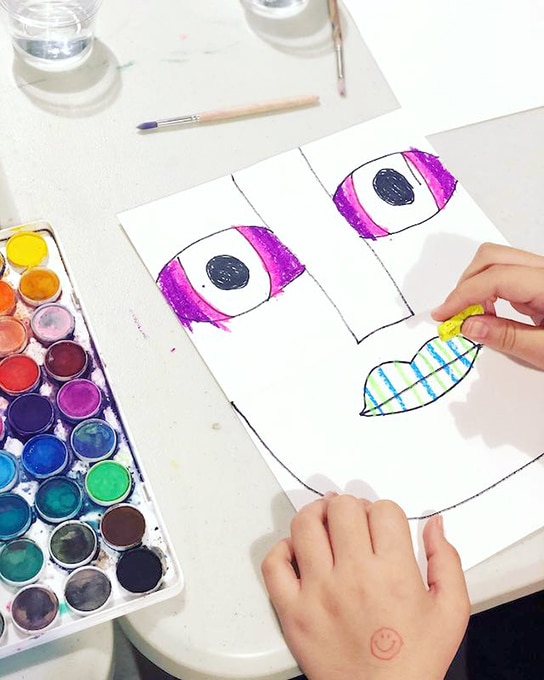 How to Make Watercolor Resist Artwork with Tape and Stickers