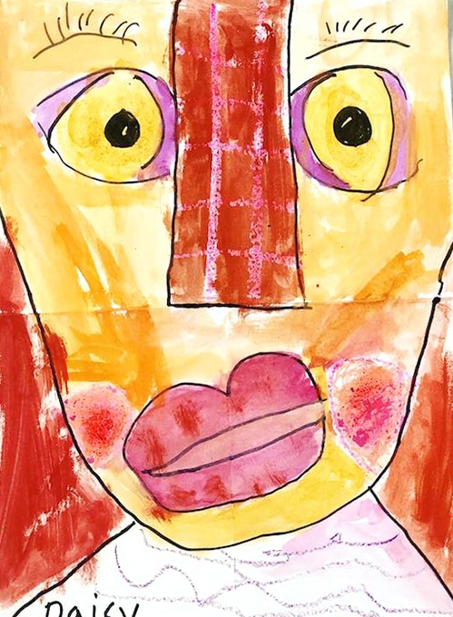 Colorful abstract art for kids