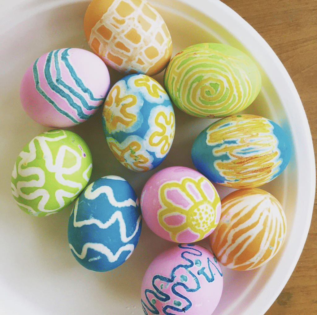 Melted Crayon Easter Eggs for Kids