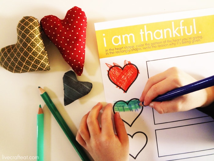 A Thankful Heart printable and kids gratitude activity