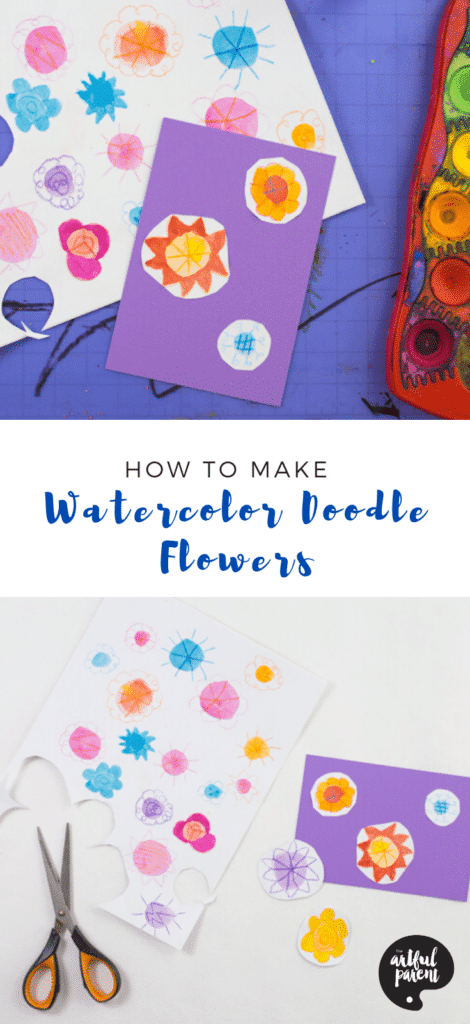 How to Make Watercolor Doodle Flowers _ Pinterest