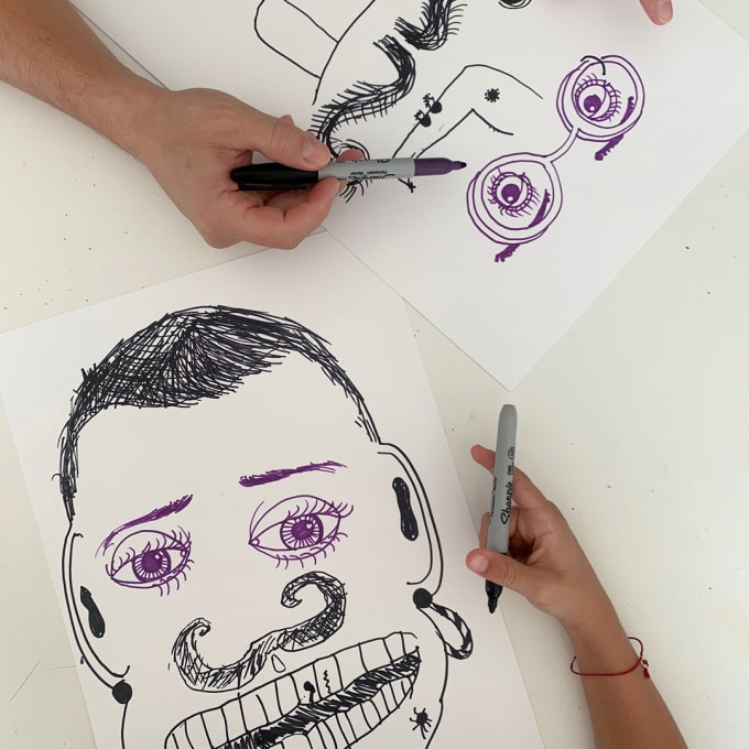 exquisite corpse drawings