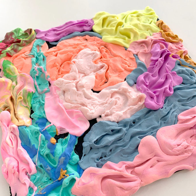 colorful swirls of clay
