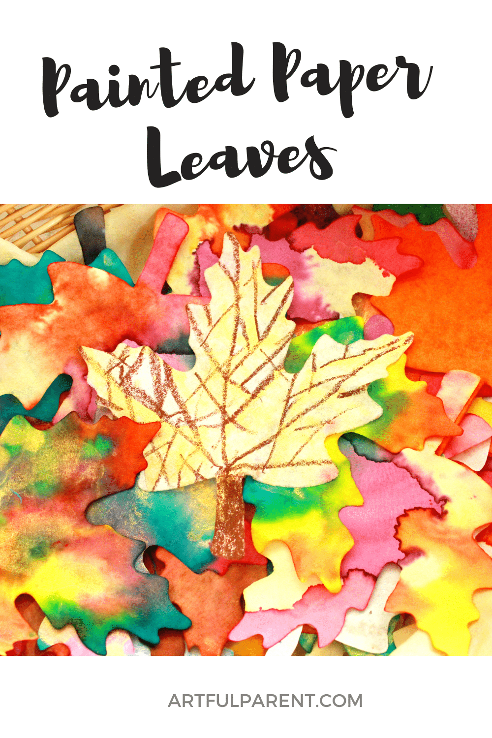 How To Make Painted Fall Paper Leaves For Kids From The Artful Year