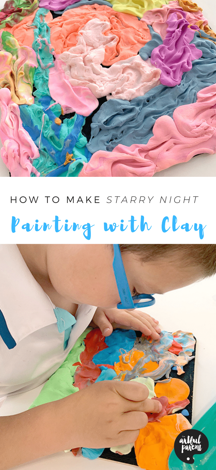 How to Make Starry Night by Painting with Clay.