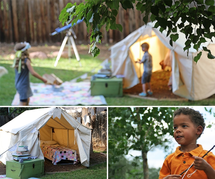 Imagine Childhood outdoor play ideas for kids.