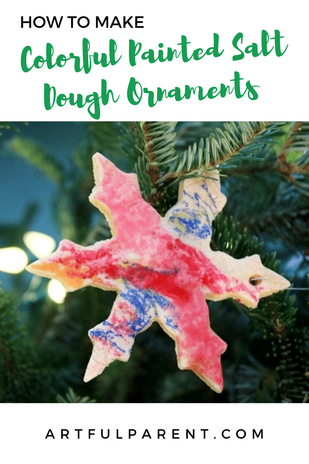 Colorful Painted Salt Dough ornaments - pinterest
