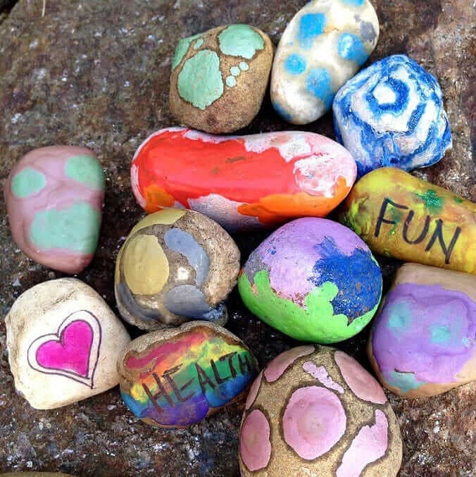 Painted Rocks for creative summer