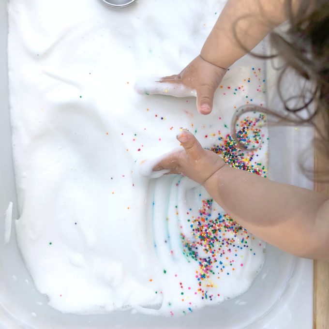 Aquafaba-and-sprinkles-for-sensory-play-for-kids