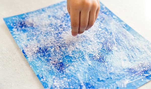 Sparkly Winter Paintings from Stay at Home Educator
