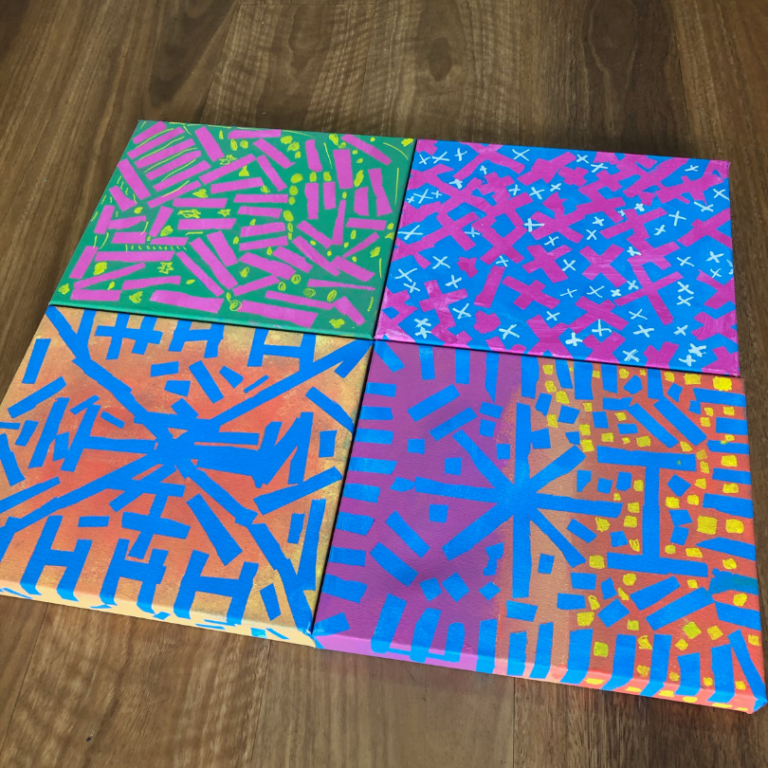 tape resist art