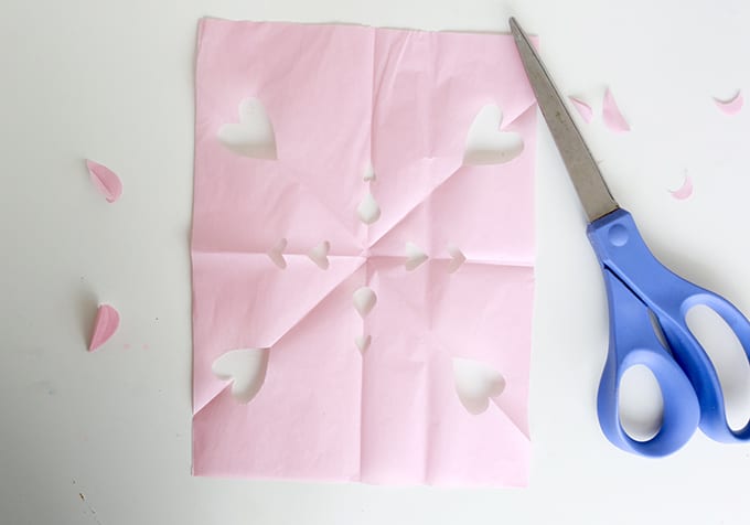 Scissors and tissue paper