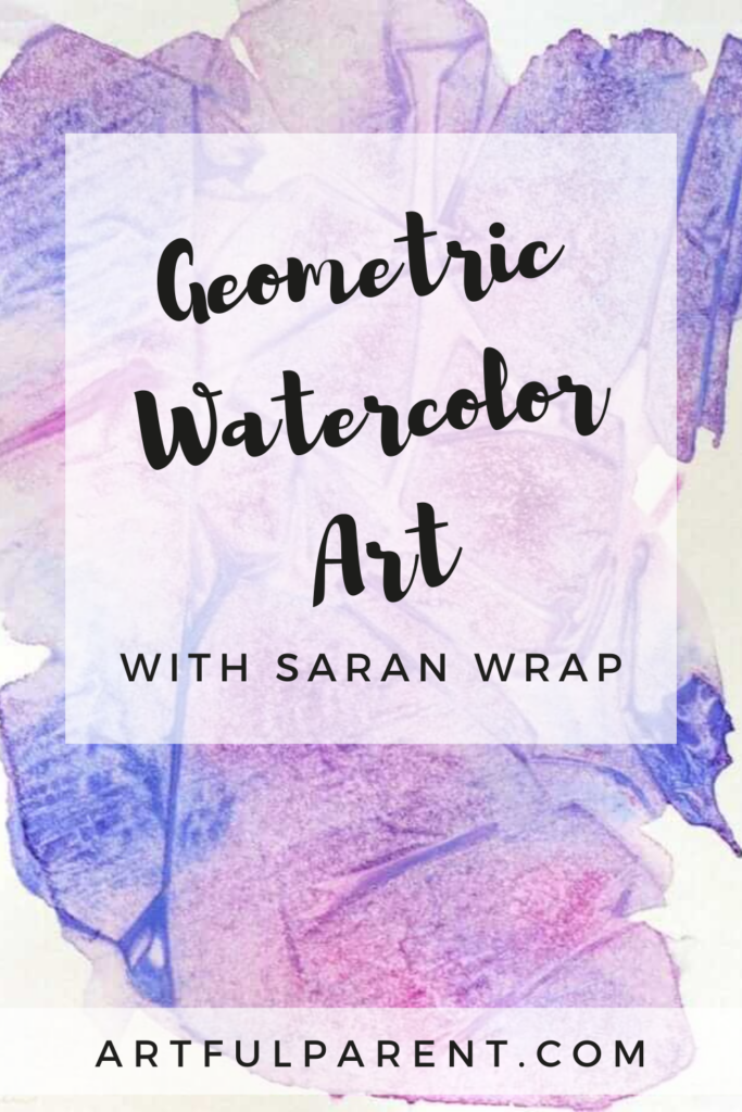 geometric watercolor art pin