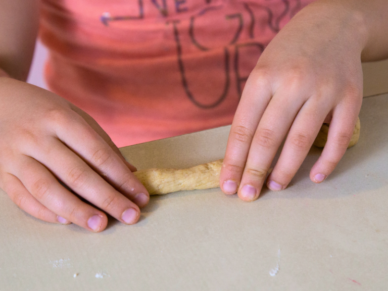 rolling out dough