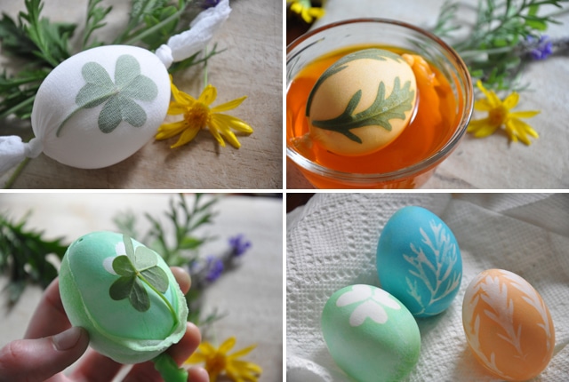 nature egg dyeing egg decorating ideas