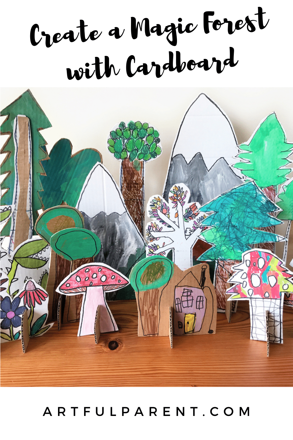 Magic forest with cardboard pinterest