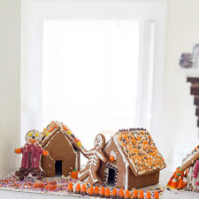 Set of three 1:2 Halloween Miniature gingerbread houses 