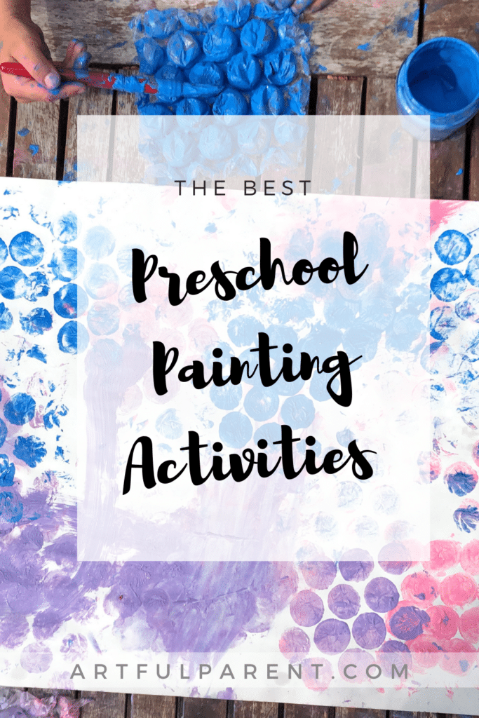painting activities for preschoolers_pin graphic