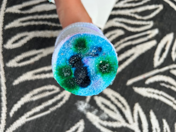 food coloring on bubble snake blower