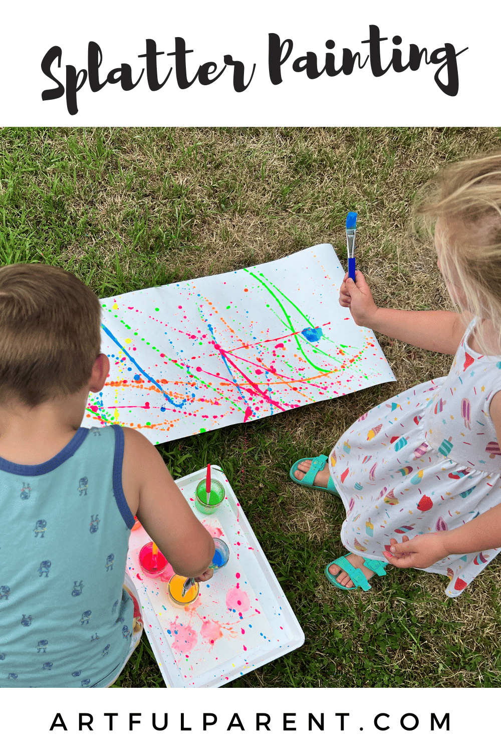 How to do Splatter Painting with Kids