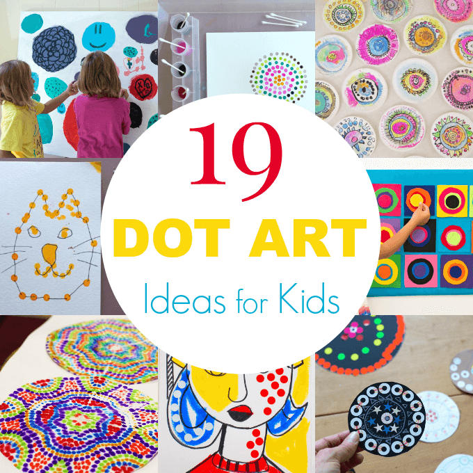 19 Dot Art Ideas For Kids To Try With Q tips Stickers Paper Plates More