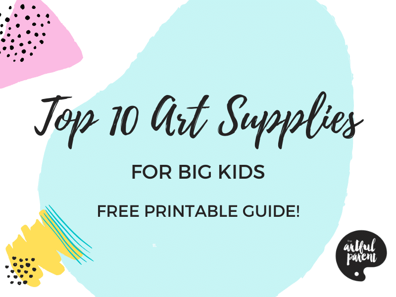 big kids art supplies printable