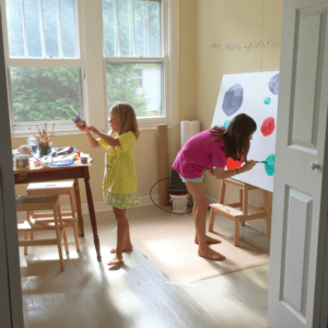 Canvas Art with Kids :: Tips on Working Large and on the Cheap