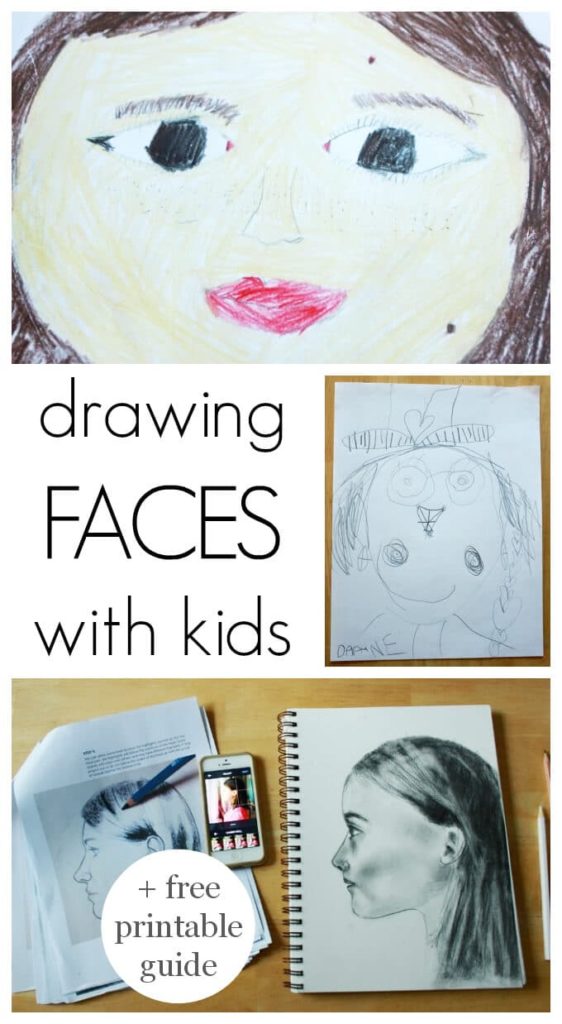 Drawing Faces for Kids (plus a FREE printable guide)