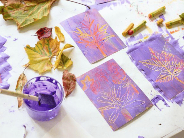 How to Make Scratch Art for Kids A Fall Leaf Art Activity