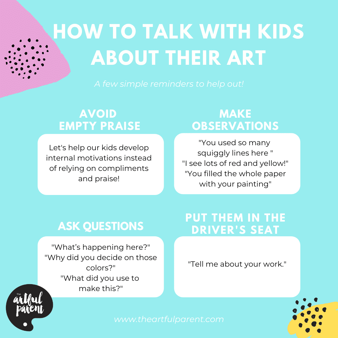 How to Talk with Kids about their art printable