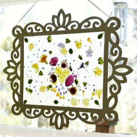 DIY Pressed Flower Suncatcher Craft