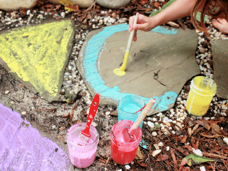 Painting with Water - a Fun, Outdoor Activity for Kids