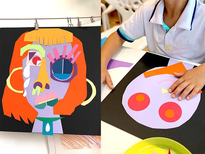 simple collage art for kids