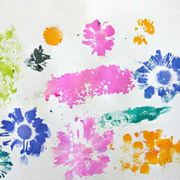 Flower Printing With Liquid Watercolors - The Artful Parent