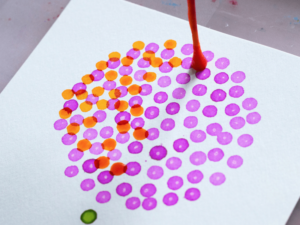 How to Make Pointillism Art with Q-tips and Watercolors