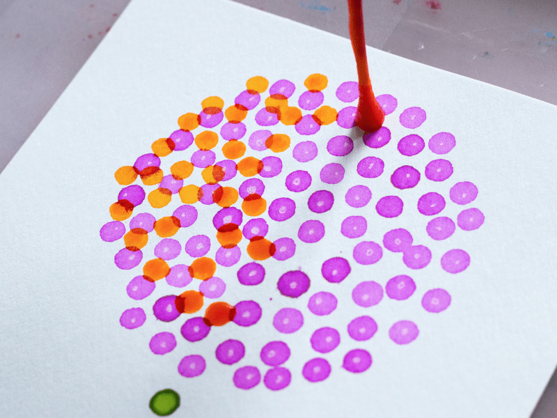 How To Make Pointillism Art With Q-Tips And Watercolors