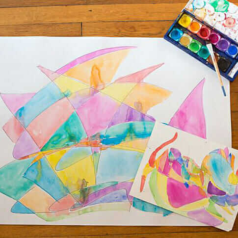 Create Gorgeous & Abstract Scribble Drawings With Watercolors