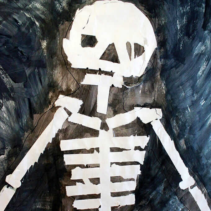 skeleton painting