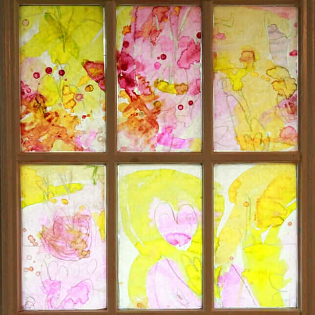 Welcome Spring With A Stained Glass Spring Art Project For Kids