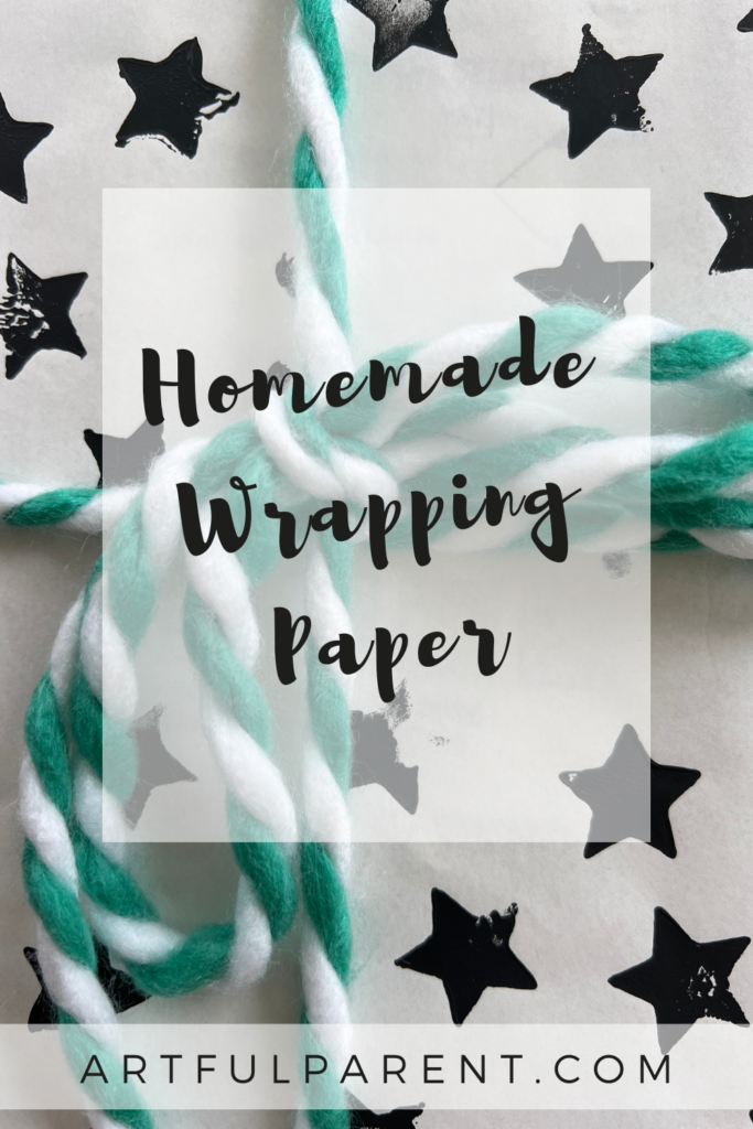 diy wrapping paper pin